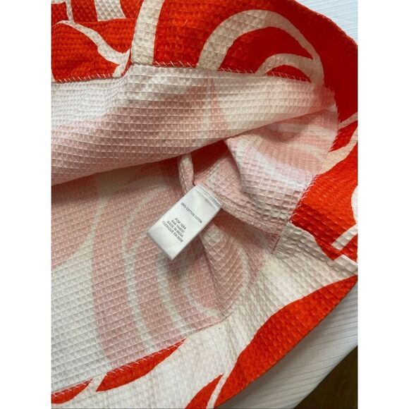 Frances Valentine Floral Orange White Vintage Halter Long Maxi Dress Size 4 - Picture 2 of 8